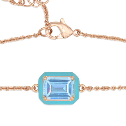MultiJoy – Bracciale Pietra Azzurra Oro Rosa