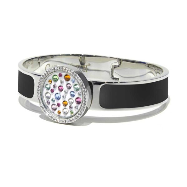 Capri Watch – Bracciale MultiJoy Classic Lux Argentato / Smalto Nero (Ref. 5640-01)
