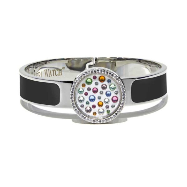 Capri Watch – Bracciale MultiJoy Classic Lux Argentato / Smalto Nero (Ref. 5640-01)