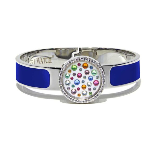 Capri Watch – Bracciale MultiJoy Classic Lux Argentato / Smalto Blu (Ref. 5640-41)