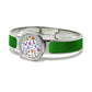 Capri Watch – Bracciale MultiJoy Classic Lux Argentato / Smalto Verde (Ref. 5640-50)