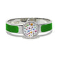 Capri Watch – Bracciale MultiJoy Classic Lux Argentato / Smalto Verde (Ref. 5640-50)