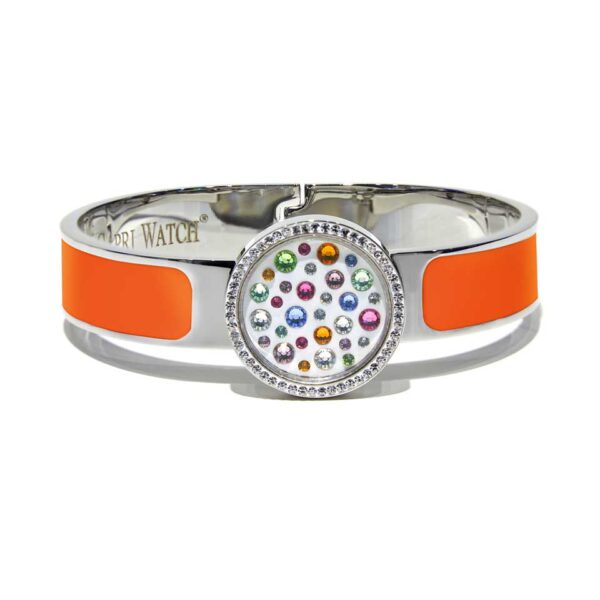 Capri Watch – Bracciale MultiJoy Classic Lux Argentato / Smalto Arancione (Ref. 5640-20)