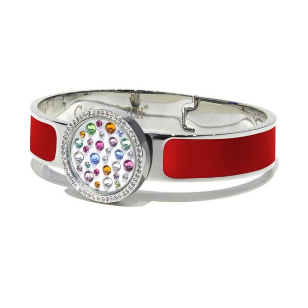 Capri Watch – Bracciale MultiJoy Classic Lux Argentato / Smalto Rosso (Ref. 5640-30)