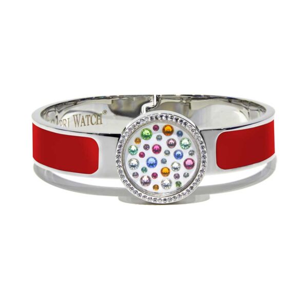 Capri Watch – Bracciale MultiJoy Classic Lux Argentato / Smalto Rosso (Ref. 5640-30)