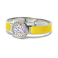 Capri Watch – Bracciale MultiJoy Classic Lux Argentato / Smalto Giallo (Ref. 5640-10)