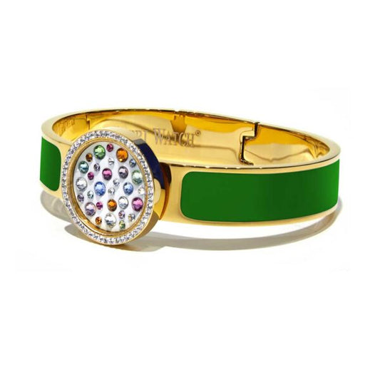 Capri Watch – Bracciale MultiJoy Classic Lux Oro Giallo / Smalto Verde (Ref. 5641-50)