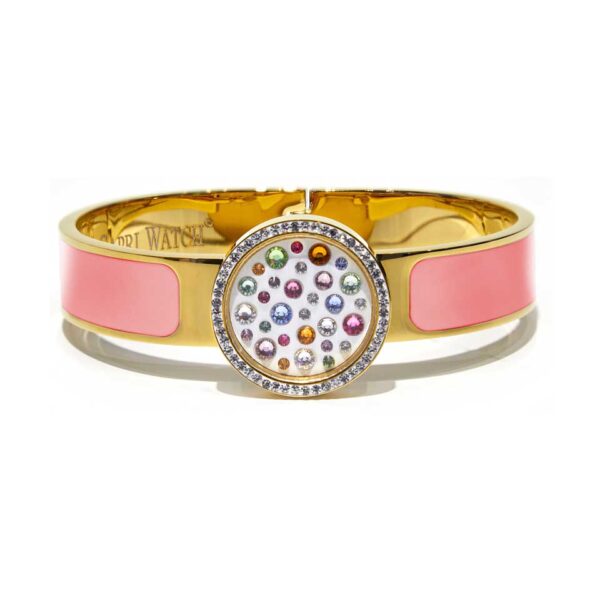 Capri Watch – Bracciale MultiJoy Classic Lux Oro Giallo / Smalto Rosa (Ref. 5641-04)