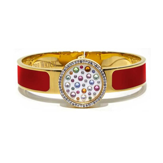 Capri Watch – Bracciale MultiJoy Classic Lux Oro Giallo / Smalto Rosso (Ref. 5641-30)