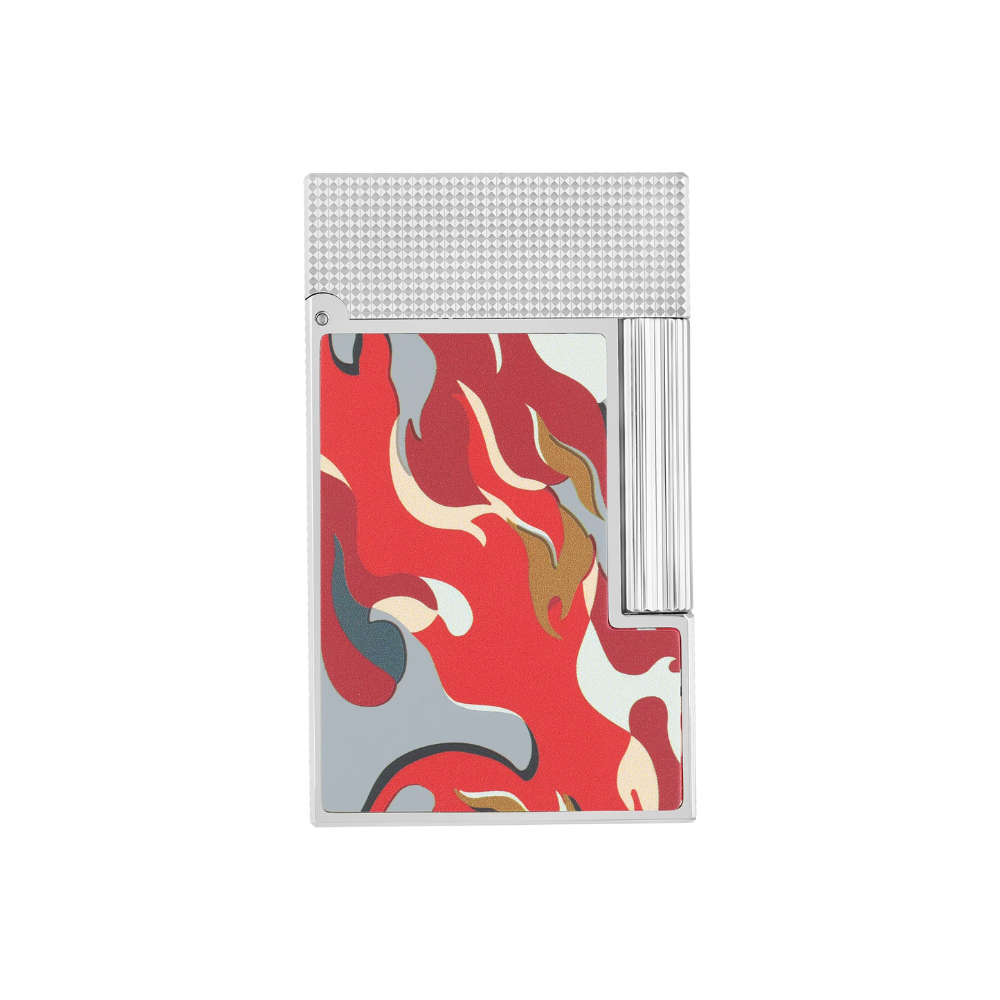 DUPONT - Ligne 2 Accendino Guilloche sotto lacca Camo  Rosso