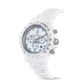 Capri Watch – Chrono Ceramic White with Stones (Ref. 5444)