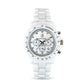 Capri Watch – Chrono Ceramic White with Stones (Ref. 5444)