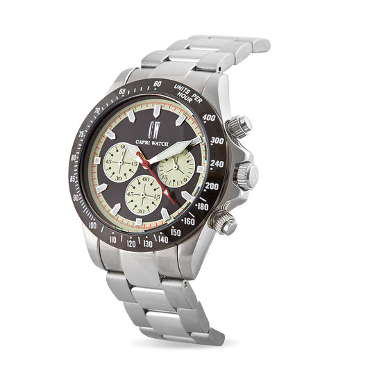 Capri Watch – Chrono Contrast Counter Black – Silver (Ref. 5506)