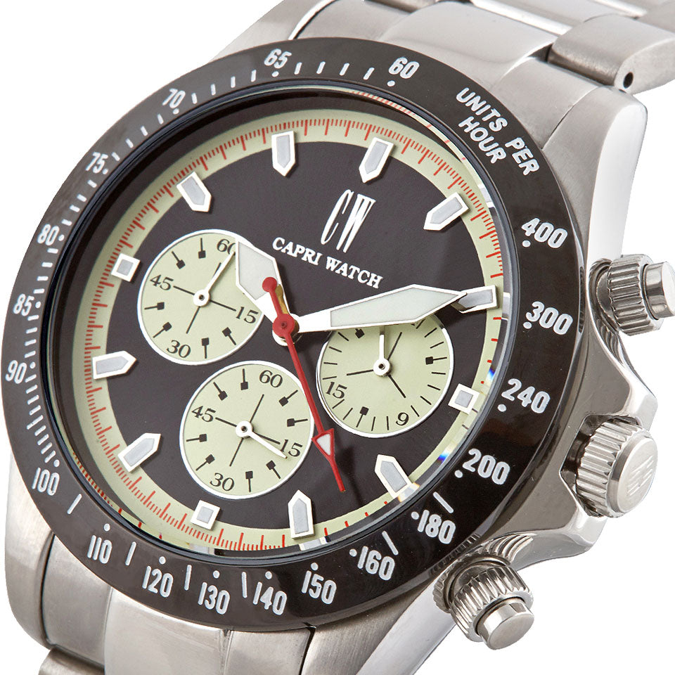 Capri Watch – Chrono Contrast Counter Black – Silver (Ref. 5506)