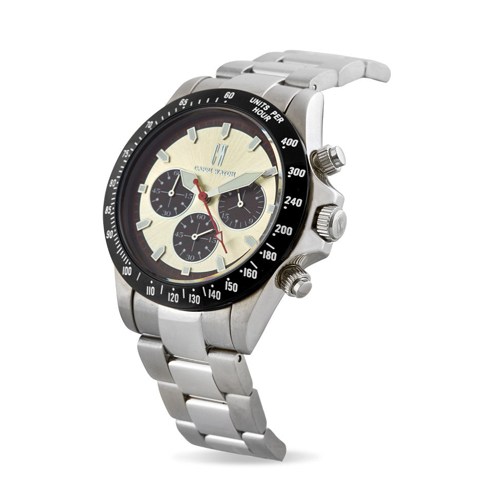 Capri Watch – Chrono Contrast Counter Silver – Black (Ref. 5507)