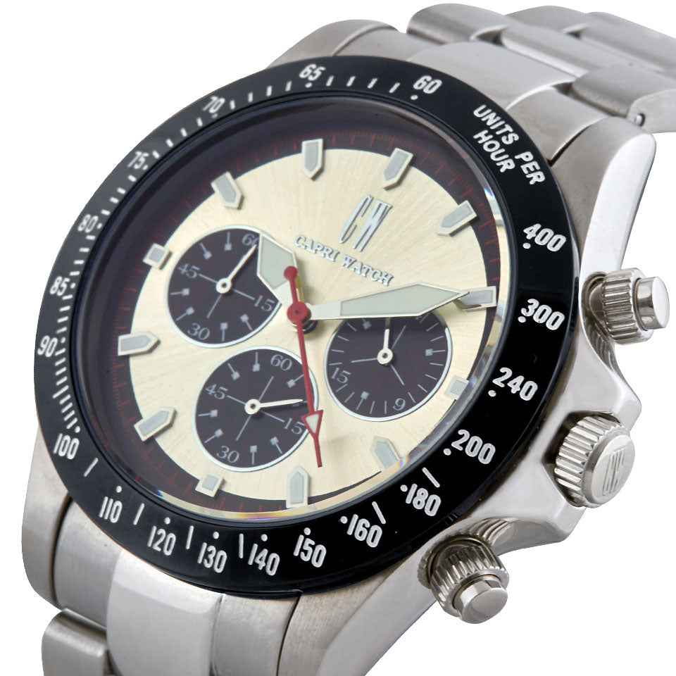 Capri Watch – Chrono Contrast Counter Silver – Black (Ref. 5507)