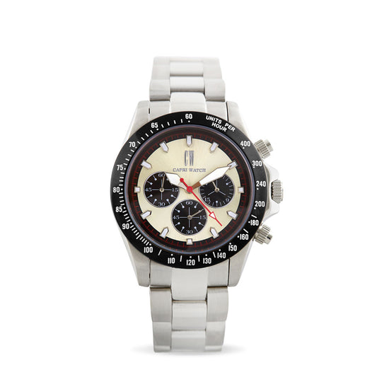 Capri Watch – Chrono Contrast Counter Silver – Black (Ref. 5507)