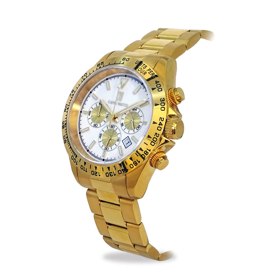 Capri Watch – Chrono Eternity 42 Gold White (Ref. 6128)