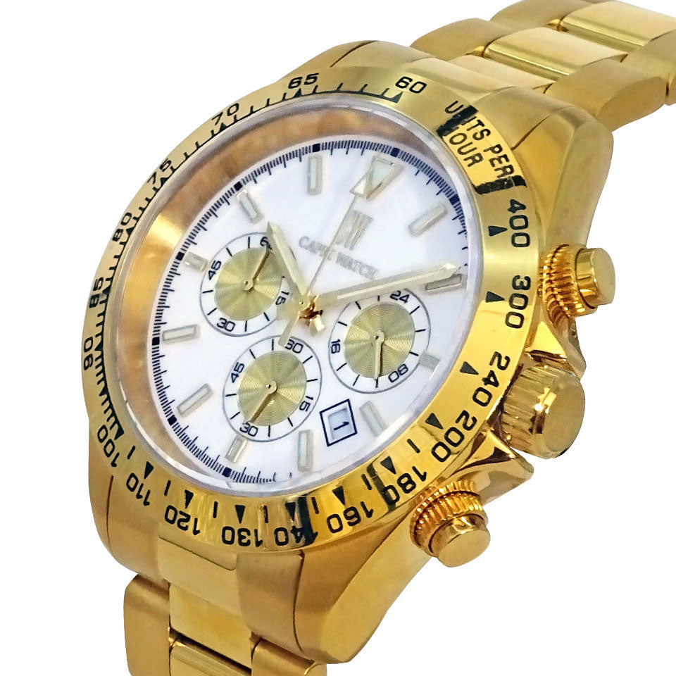 Capri Watch – Chrono Eternity 42 Gold White (Ref. 6128)