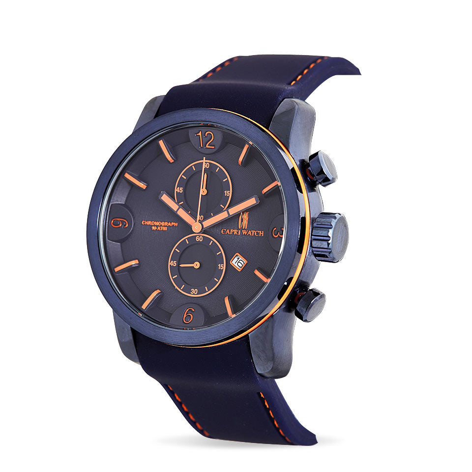 Capri Watch – Chrono Karbon NavyBlucolor Orange (Ref. 5583)