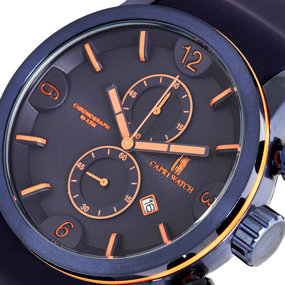 Capri Watch – Chrono Karbon NavyBlucolor Orange (Ref. 5583)
