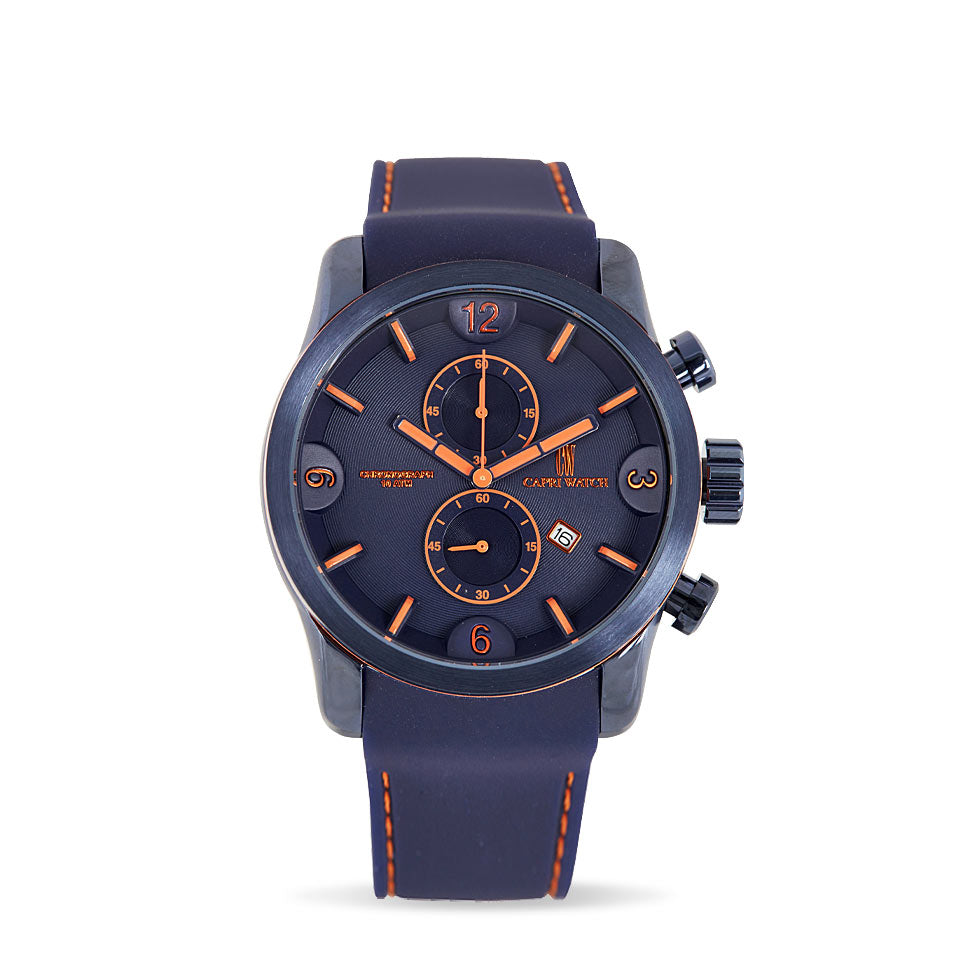 Capri Watch – Chrono Karbon NavyBlucolor Orange (Ref. 5583)