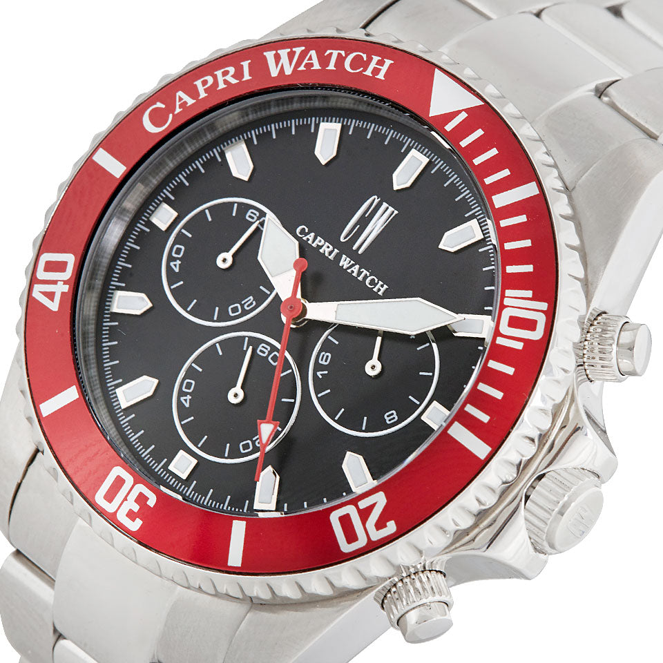 Capri Watch – Chrono New Sub Black – Red (Ref. 5505)