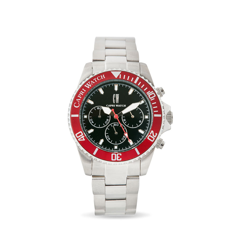 Capri Watch – Chrono New Sub Black – Red (Ref. 5505)