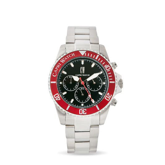 Capri Watch – Chrono New Sub Black – Red (Ref. 5505)