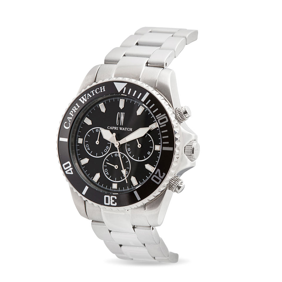 Capri Watch – Chrono New Sub Black Stainless Steel (Ref. 5502)