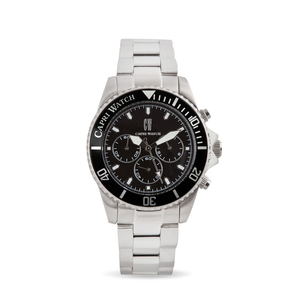 Capri Watch – Chrono New Sub Black Stainless Steel (Ref. 5502)