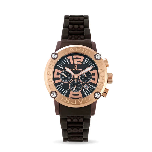 Capri Watch - Chrono Over Lady Brown / Rosè 5102