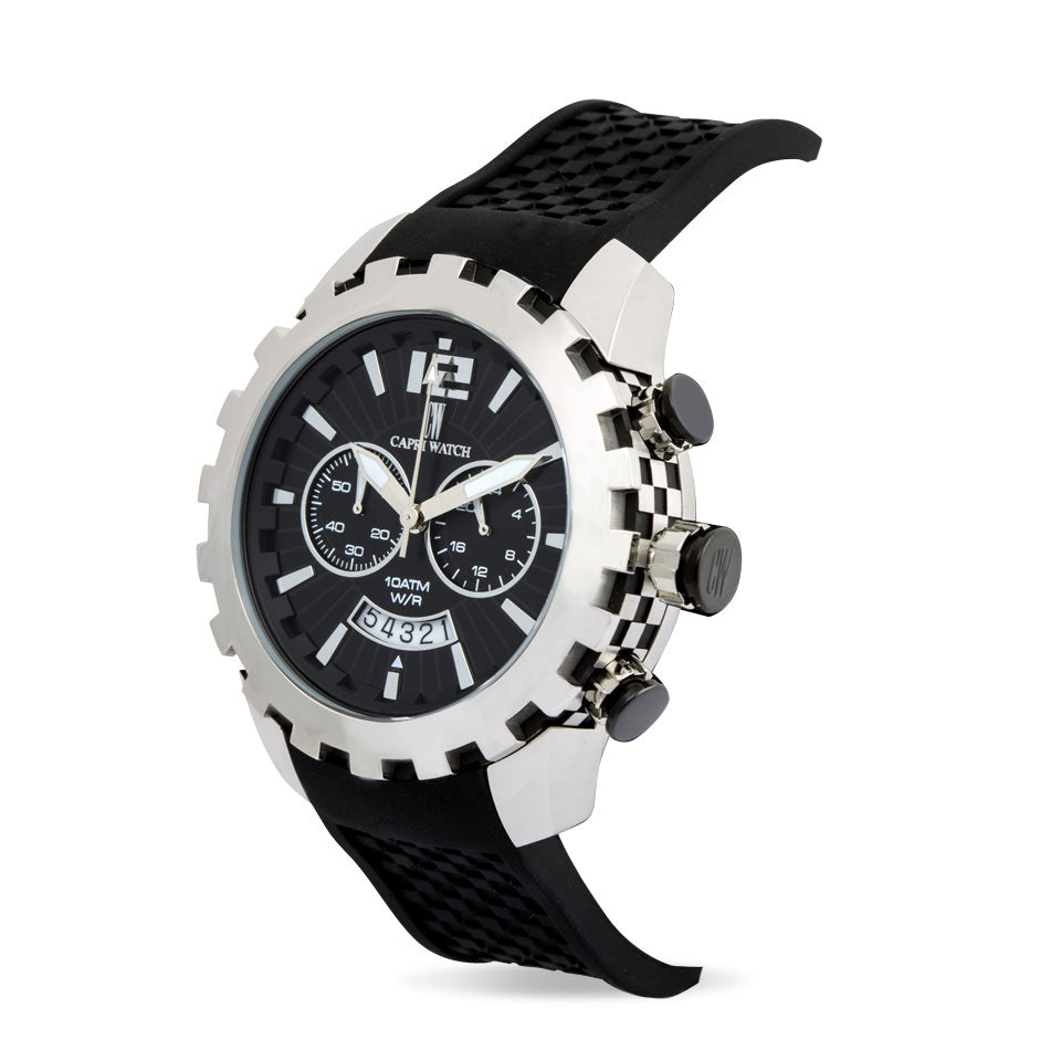 Capri Watch – Chrono Race Stainless / Black. (Ref. 5213)