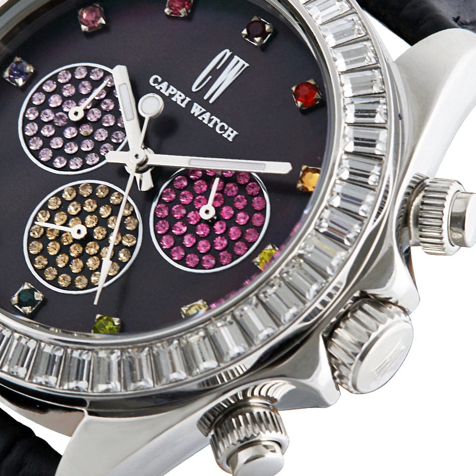 Capri Watch – Chrono Rossella Stainless Steel Black-Color (Ref. 5597)