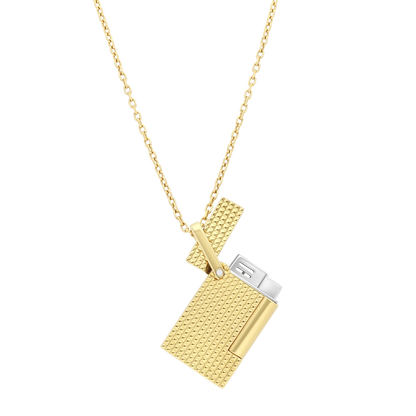 DUPONT - Lighter necklace Accendino Testa di diamante Argento