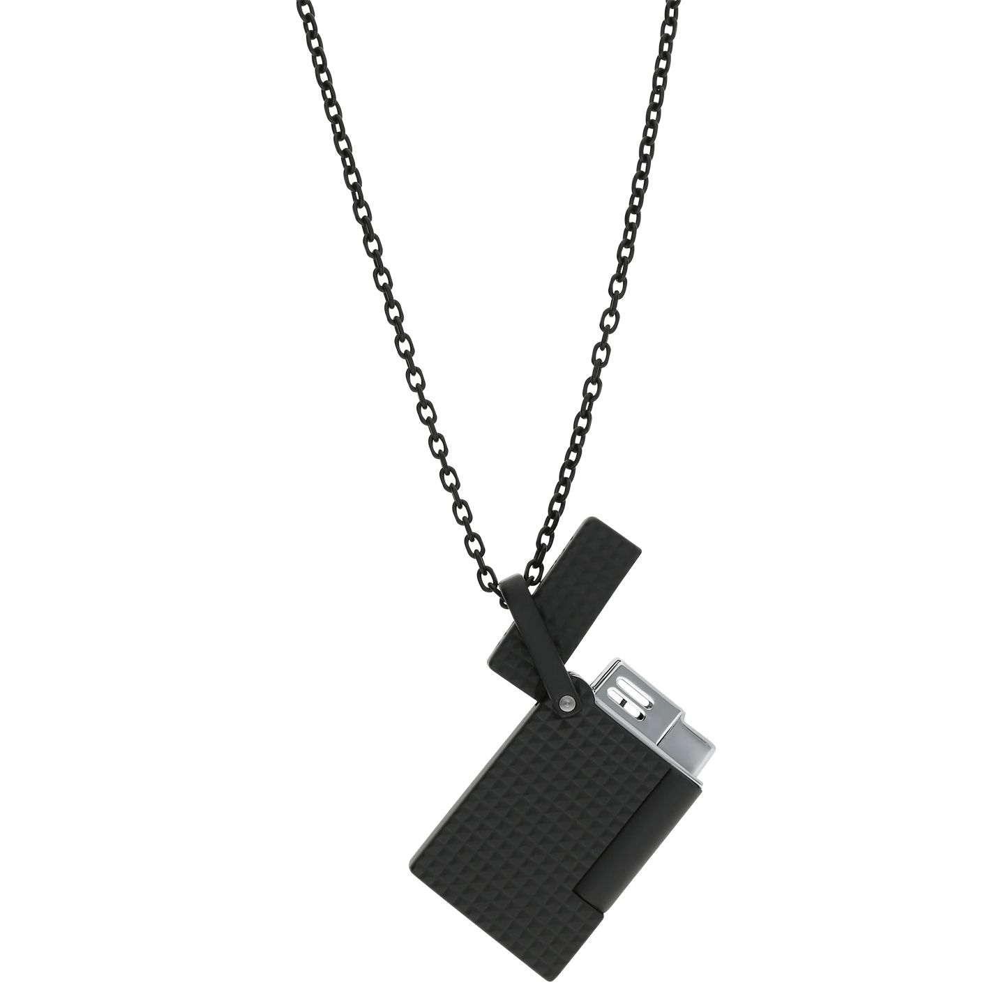 DUPONT - Lighter necklace Accendino Testa di diamante Argento