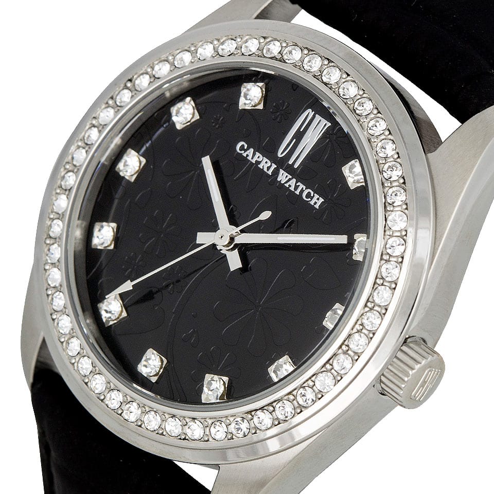 Capri Watch – Orologio Lady Flowers Black Stainless Steel (Ref. 5356)