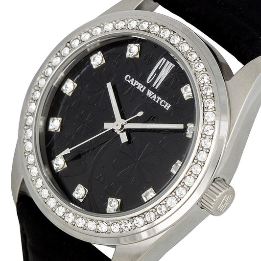 Capri Watch – Orologio Lady Flowers Black Stainless Steel (Ref. 5356)