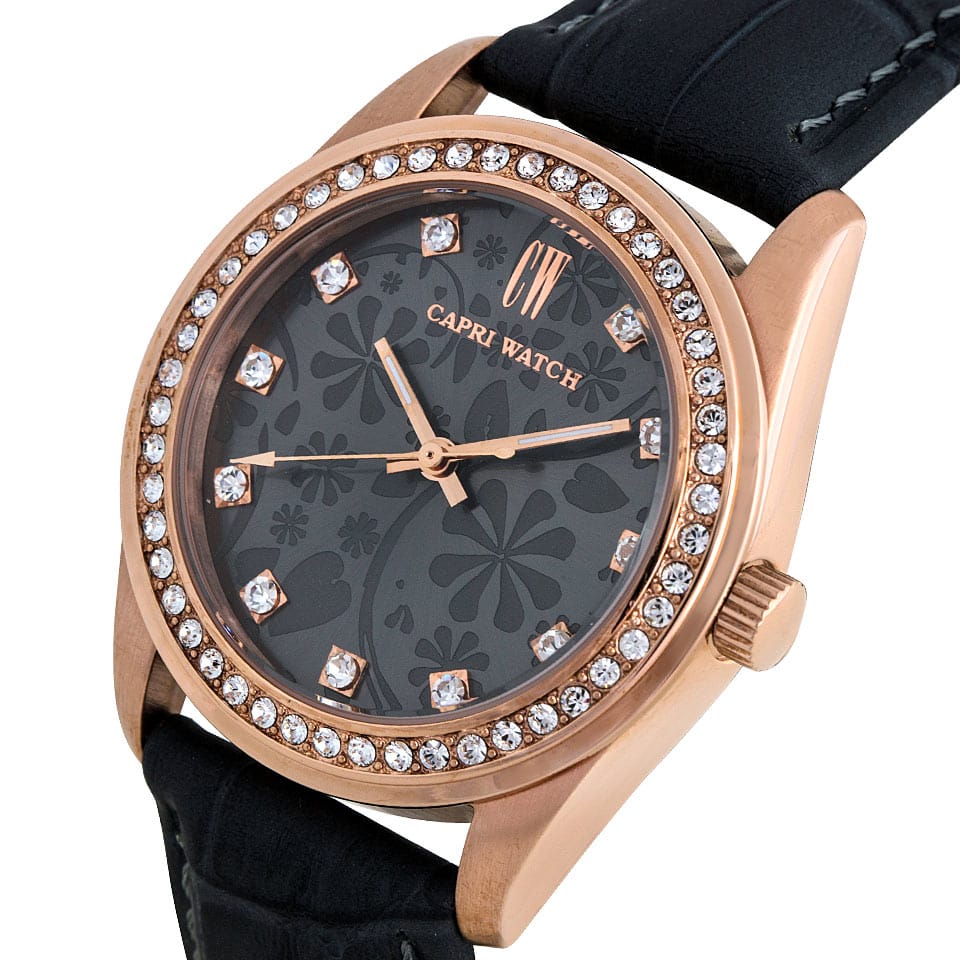 Capri Watch – Orologio Lady Flowers Grey-Rose Gold (Ref. 5359)
