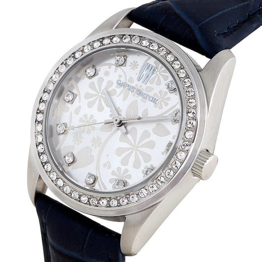 Capri Watch – Orologio Lady Flowers Stainless Steel Blu (Ref. 5355)