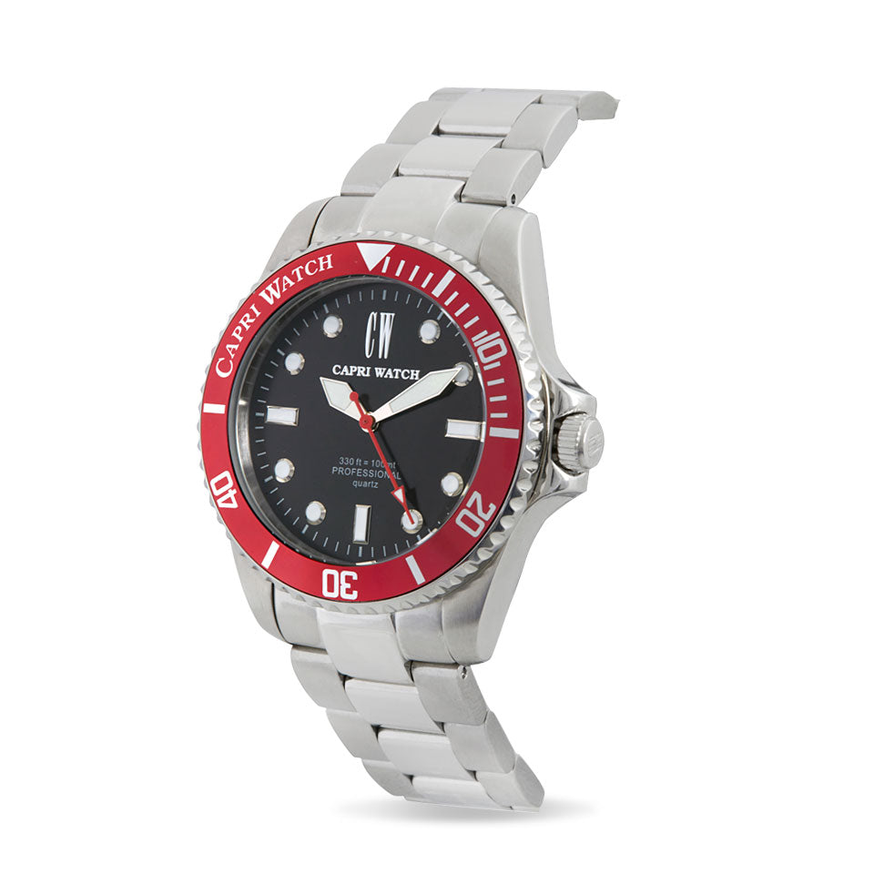 Capri Watch – Orologio New Sub Black – Red (Ref. 5498)