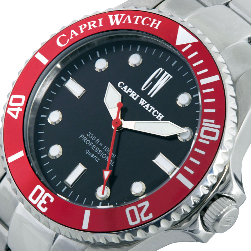 Capri Watch – Orologio New Sub Black – Red (Ref. 5498)