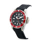 Capri Watch – Orologio New Sub Black – Red Silicone Strap (Ref. 5492)