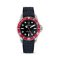 Capri Watch – Orologio New Sub Black – Red Silicone Strap (Ref. 5492)