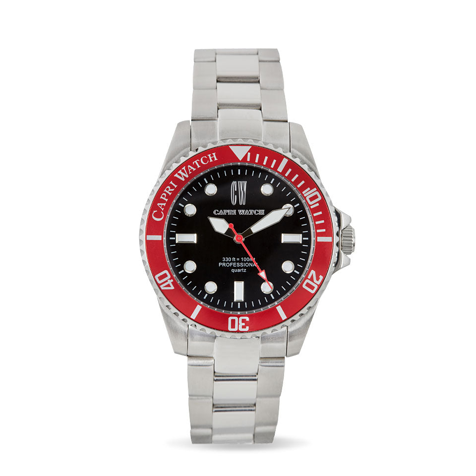 Capri Watch – Orologio New Sub Black – Red (Ref. 5498)
