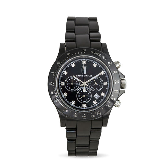 Capri Watch – Orologio Ceramic Black with Stones (Ref. 5442)