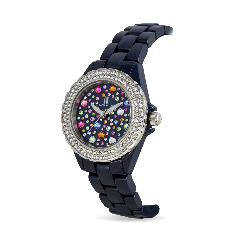 Capri Watch – Orologio Ceramic MultiJoy Blu Navy Stones (Ref. 5450)