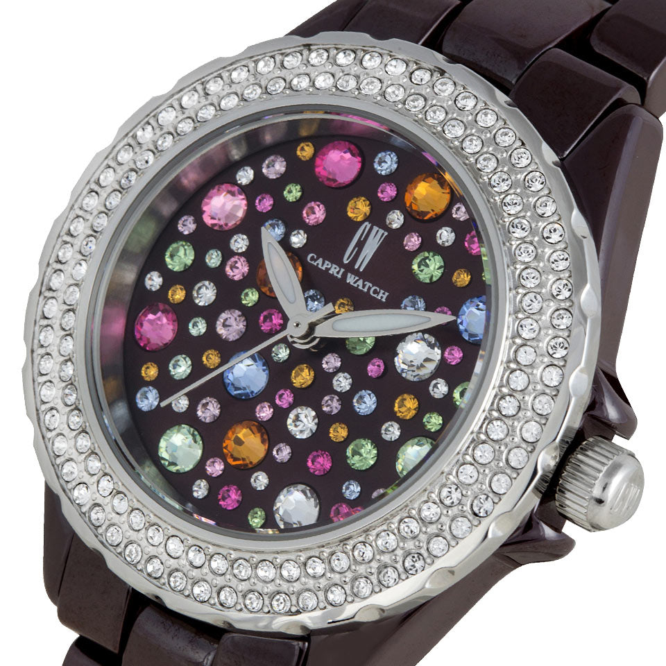 Capri Watch – Orologio Ceramic Multijoy Brown Stones (Ref. 5454)