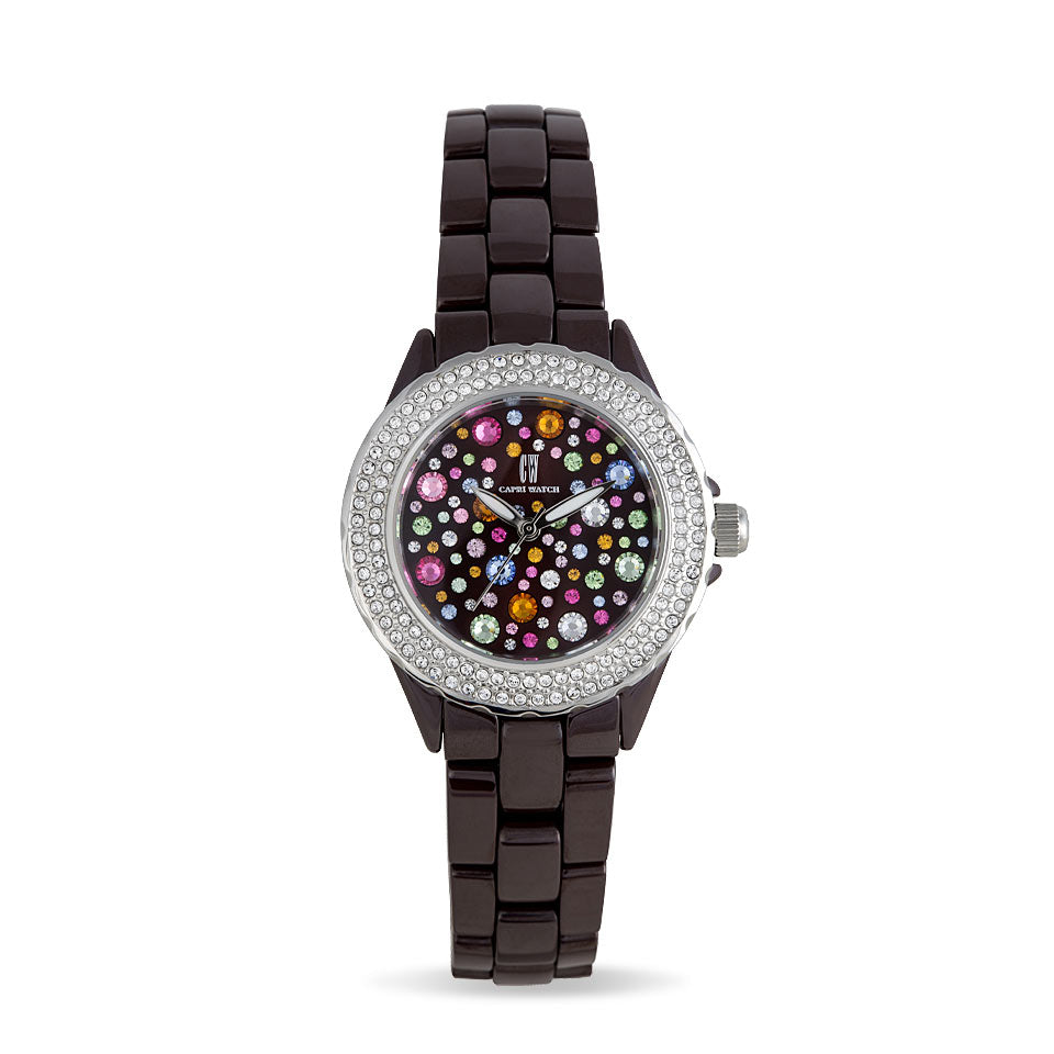 Capri Watch – Orologio Ceramic Multijoy Brown Stones (Ref. 5454)
