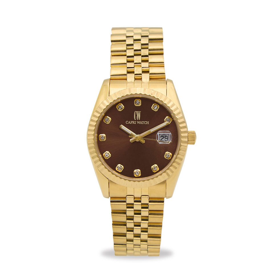 Capri Watch – Orologio Eternity 36 Gold Brown (Ref. 5979-02)